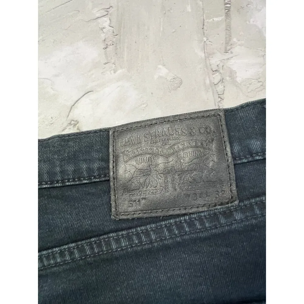 Levi's 511 Slim Fit Jeans 34x32 Dark Blue Stretch Denim 5 Pocket